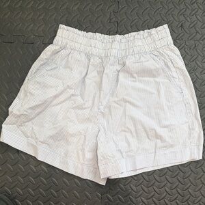Aerie Light Blue and White Striped Shorts 100% cotton